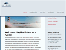 Tablet Screenshot of bayhealthinsurance.com